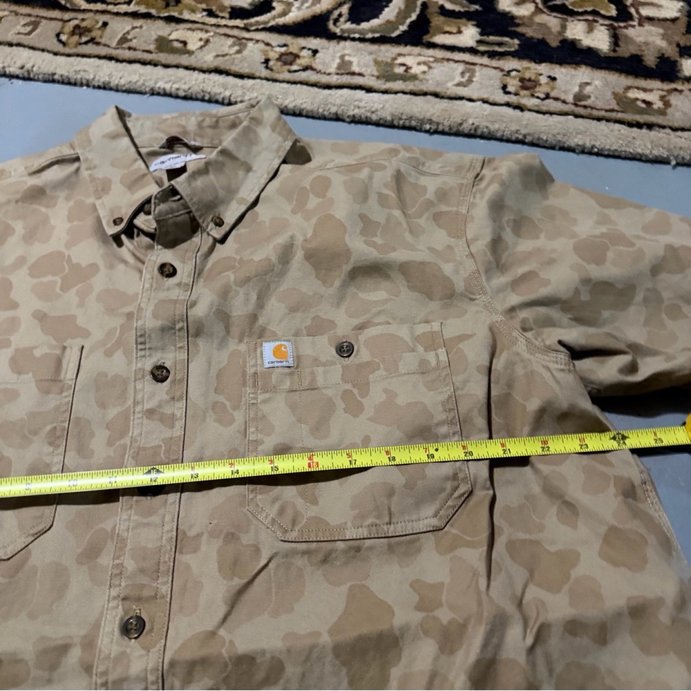Carhartt men’s Rugged Flex short sleeve camo button down shirt XLT summer style - Picture 12 of 13